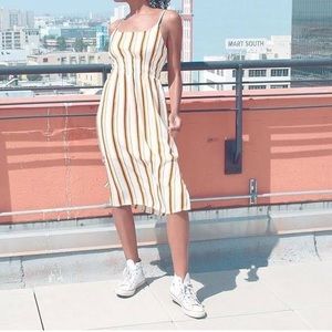 Mimi Chica | Striped Smocked Dress / summer / slip on/